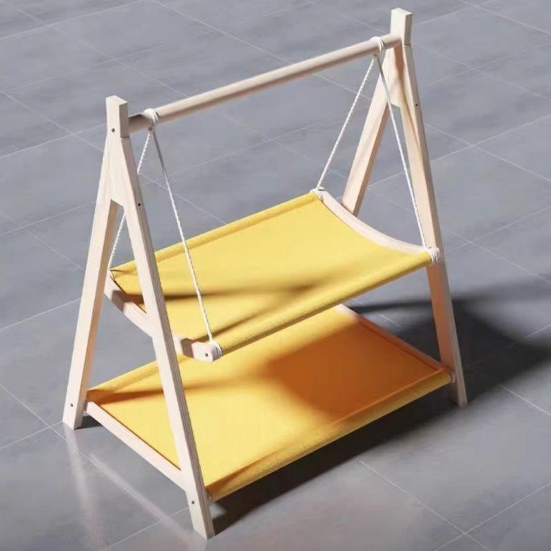 现货木制猫吊床木制猫窝悬挂式宠物摇床猫摇篮猫猫吊床宠物床猫架