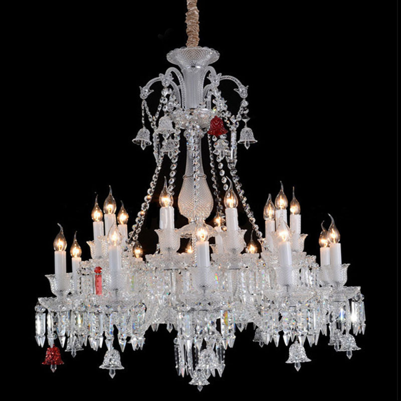 吊灯别墅客厅灯覆式楼水晶灯酒店大堂水晶吊灯大气会所楼梯大欧式