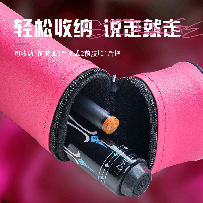 热销konllen万世康筒球杆2孔美式1/2大头分体杆桶中式黑八桌球杆