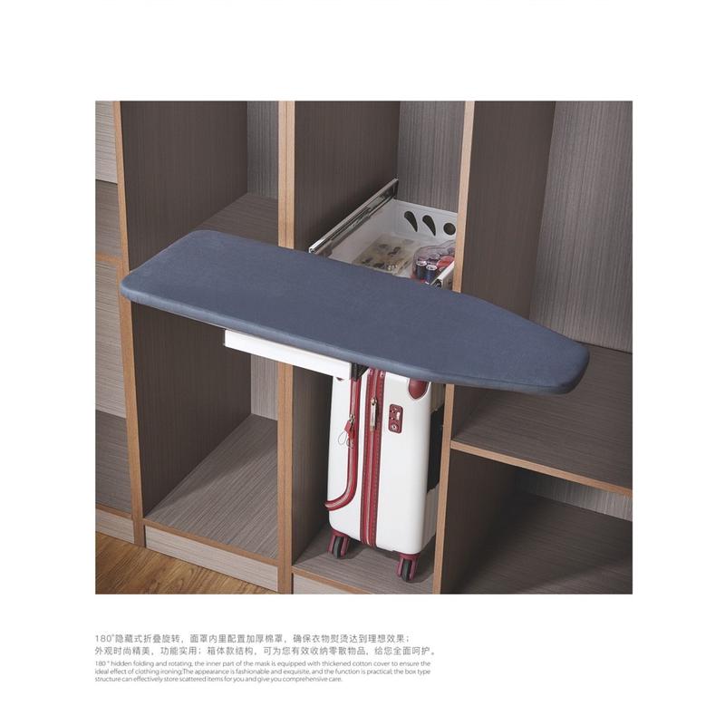 衣帽间衣橱柜内衣物缓冲旋转电熨斗烫衣板架推拉折叠隐藏家用新品