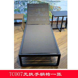 批发室外泳池躺椅海边沙滩椅带伞庭院花园酒店度假户外休闲躺床