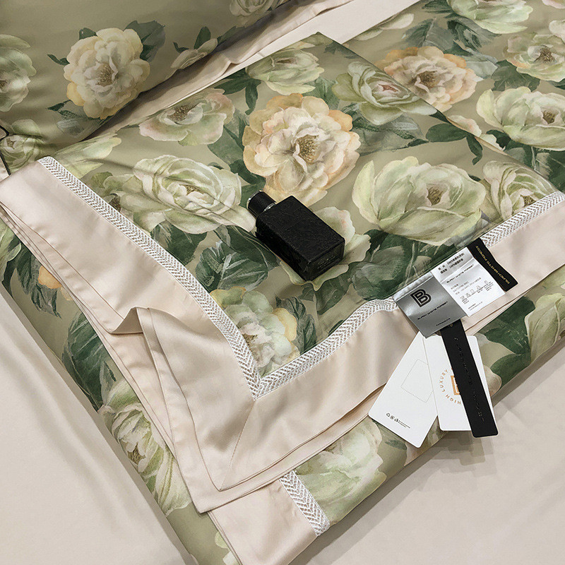 田园风花卉数码印花空调被可感洗丝滑凉机夏凉被夏被四件套玉茗