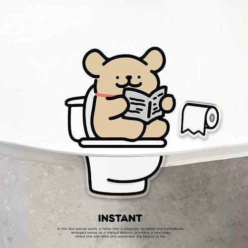 浴室小狗马桶提盖器厕所马桶掀盖器马桶提手亚克力马桶装饰拉手