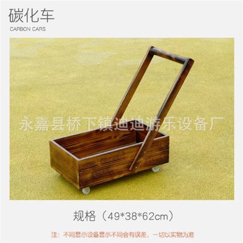 安吉游戏积木车幼儿园游戏手推车碳化小推车儿童推车感统训练独轮