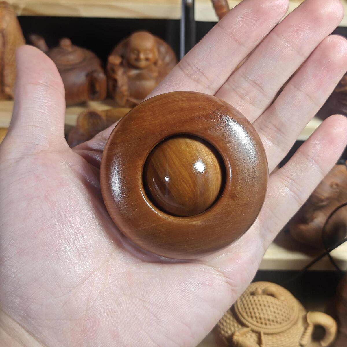 太行崖柏高油原木实木质雕刻时来运转手把件手部锻炼男士解压把玩