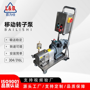 不锈钢变频浓浆泵凸轮齿轮转子泵高粘度肉酱膏体输送泵