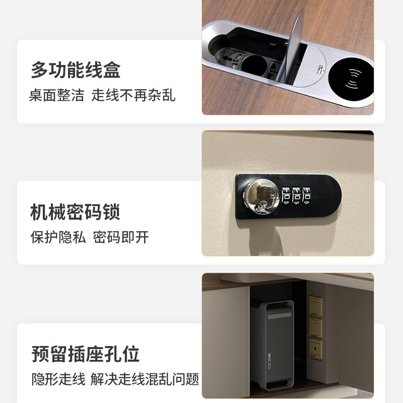 热销总裁桌大气高档办公室单人办公桌经理办公桌办公家具高级感大