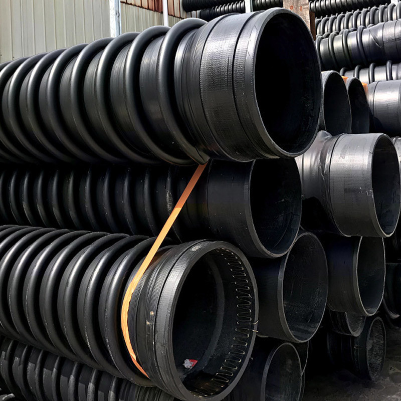 厂家hdpe增强缠绕结构pe管管(克拉管)壁缠绕结构300400600