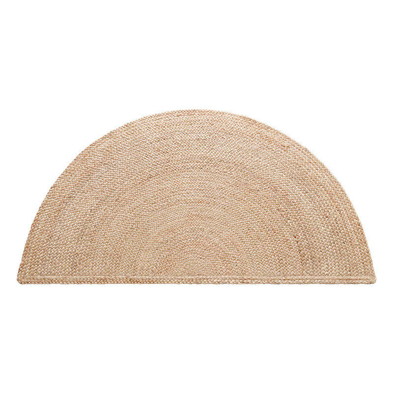 手工编织黄麻半圆寂家用客厅茶几卧室床边简约诧地毯入户进门地垫,居家布艺,地毯,淘宝优惠券,粉丝福利购,淘宝优惠卷