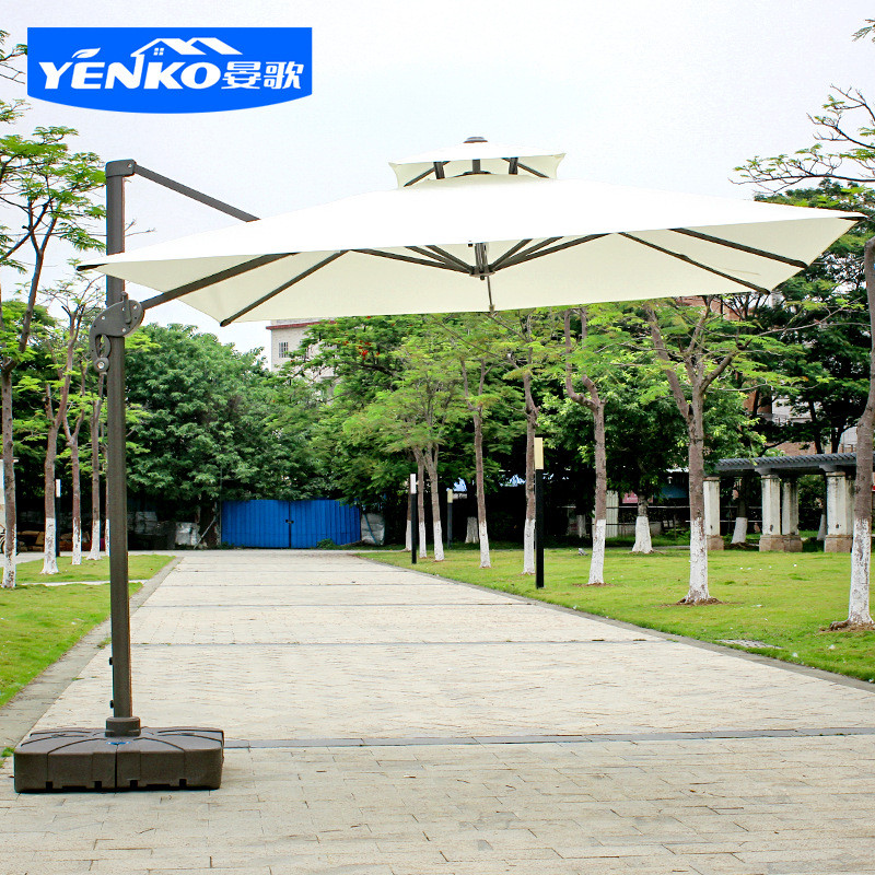 户外遮阳伞庭院阳台摆摊大型太阳伞室外花园别墅商用四角罗马伞