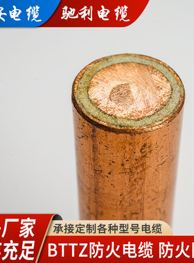 单芯bttz防火电缆刚性矿物绝缘铜芯矿物质金属绝缘防防火电缆