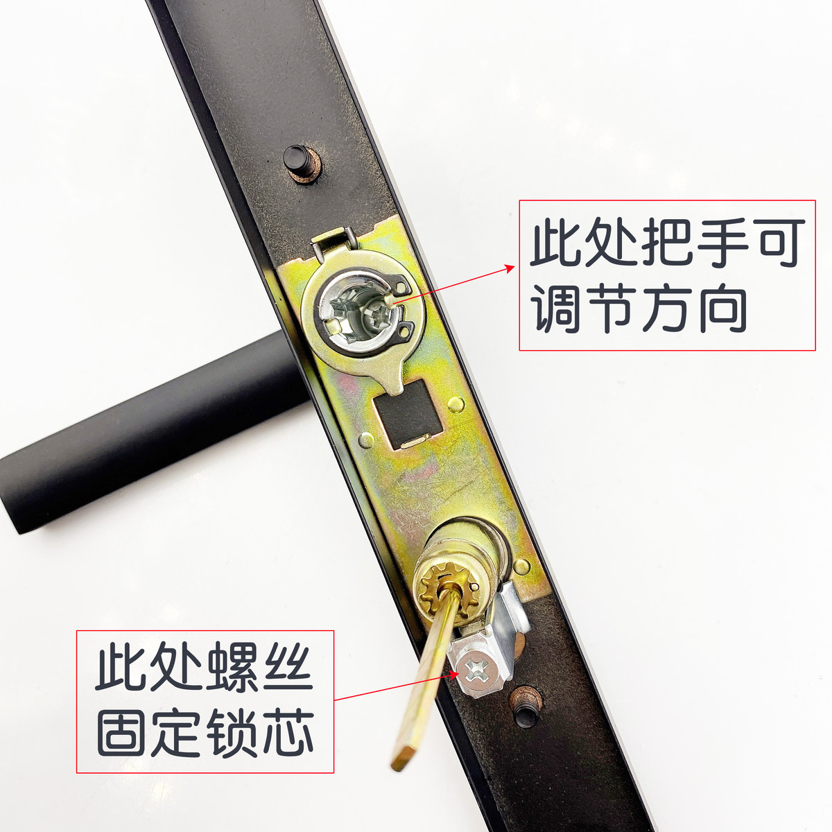 不锈钢无钥匙卫生间门锁洗手间通用厕所门带钥匙通用型门把手拉手