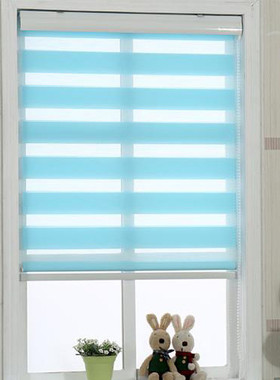 厂家供应办公室浴室客厅窗帘成品定制免打孔百叶遮光卷帘curtains