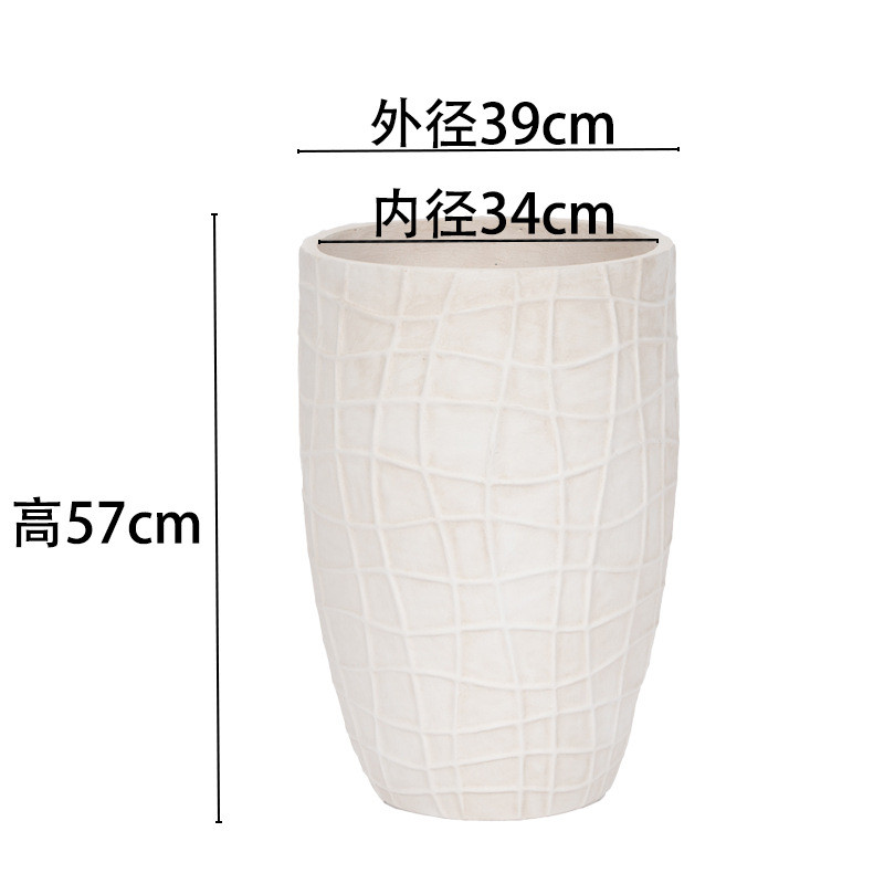镁泥花盆欧美商场艺术客厅现代室内外落地现代清新特大型号绿植盆
