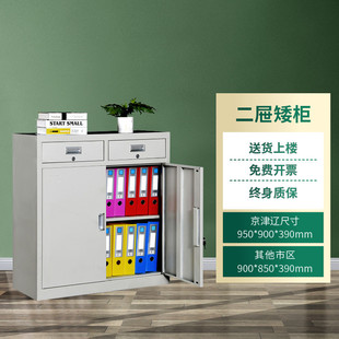文件柜单节顶办公铁皮柜柜矮柜档案柜资料柜储物柜带隔板带锁
