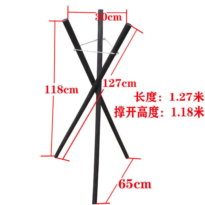 开业花篮架子批发20-60个实木花店插花三脚架花架三角架黑色厂家