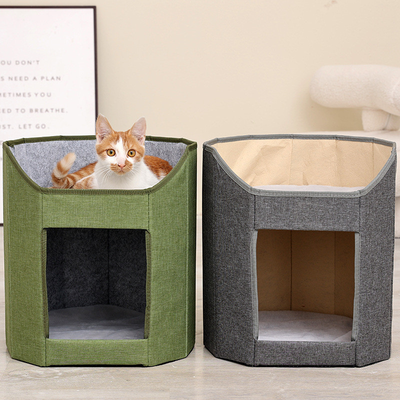 猫窝冬季圆窝空间宠物窝双层猫屋大折叠式四季通用猫房子猫别墅