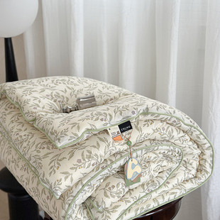 秋冬云朵针织棉单双人可机洗柔软裸睡春秋冬被加厚保暖盖被子+