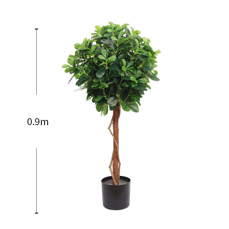 盆景仿真绿植假花装饰盆栽拍照道具批发球形福禄桐