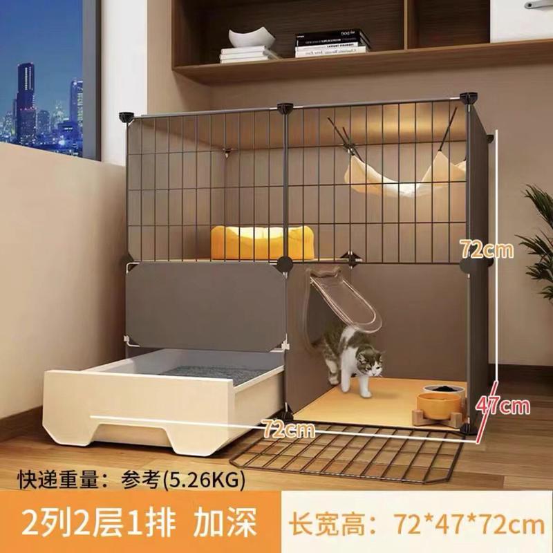猫笼子家用室内猫窝厕所一体自由空间内置猫砂盆猫猫咪养别义