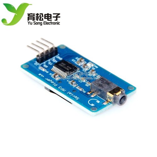 YX5300 兼容YX6300 UART TTL串行MP3音乐播放器模块Micro SD