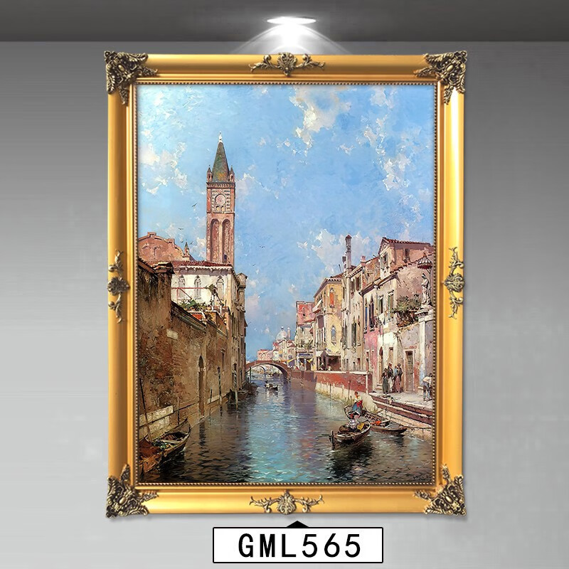 贝格尔印象世界名画翁特林格油画威尼斯古典风景挂画欧式玄关建筑
