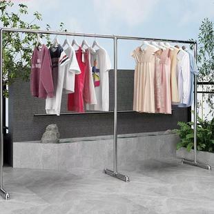 特厚晾衣架加厚晒衣架水管服装店钢管衣架稳固实用折叠落地陈之堔