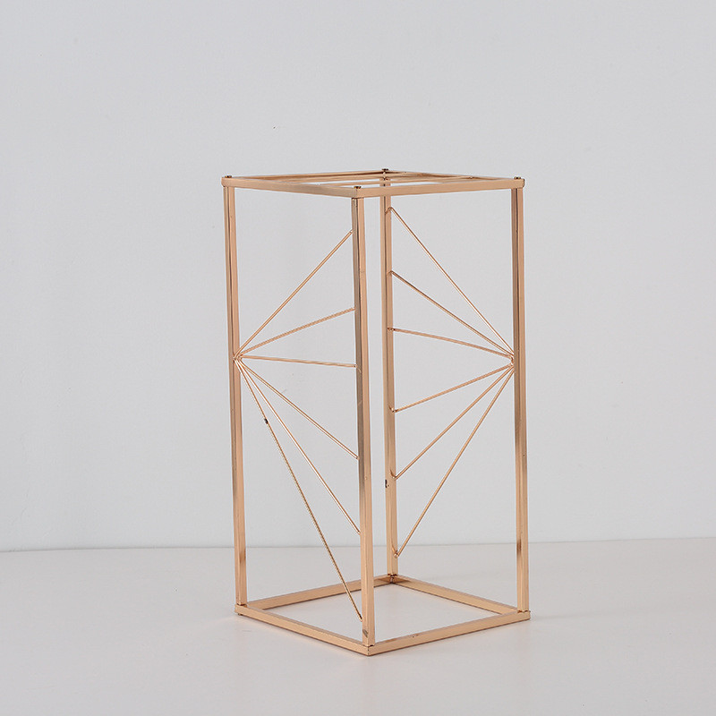 婚庆道具路引电镀金色批发架子婚礼花架摆件简约现代植物架可铁艺