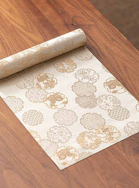 粉红红色茶席桌旗桌布长款新年中国红布艺过年茶席茶垫吸水中式