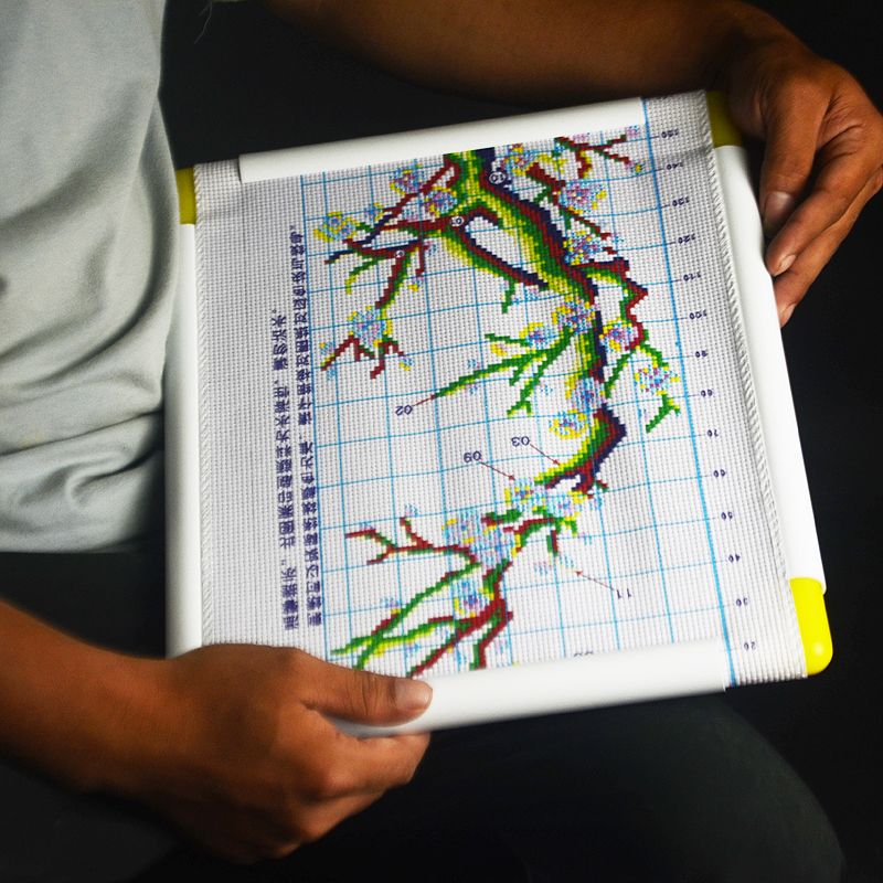 包邮十字绣架绣绷绣框方形架子刺绣手持夹式绣花架苏绣工具固厂家