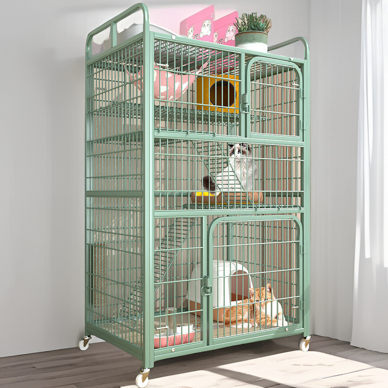 热销房子猫笼别墅超大空间三层自由家用猫猫笼子猫屋猫柜猫窝猫爬