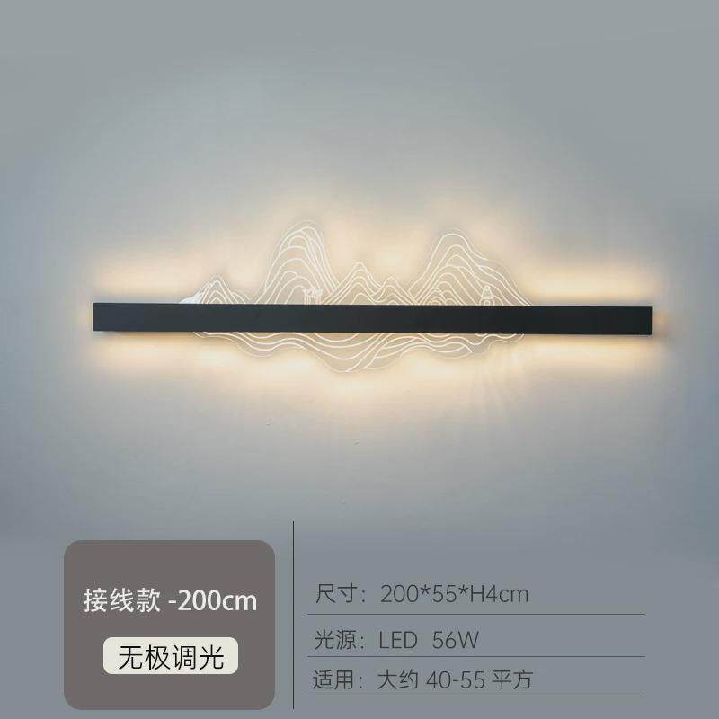 户外壁灯防水新中式太阳能景观别墅禅意背景墙室外庭院灯山水装饰