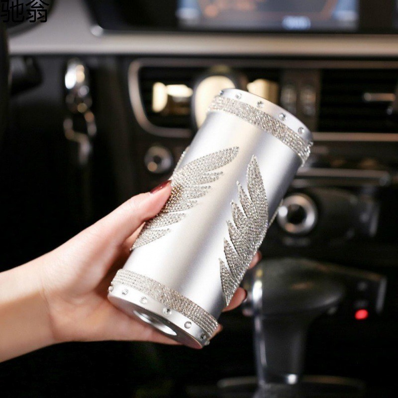 热销83p汽车内饰车载纸巾盒镶女钻餐巾纸盒车用车内装饰座式抽纸