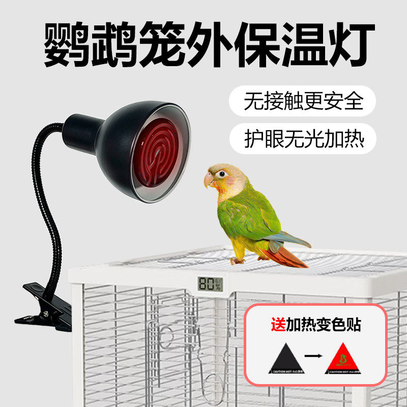 鹦鹉保温灯幼鸟过冬神器鸟笼专用陶瓷加热灯取暖仓鼠保暖加温灯罩