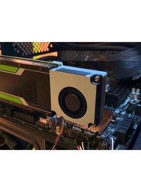 NVIDIA Tesla P4 M4 T4 A2显卡改装主动涡轮散热风扇 静音4线PWM