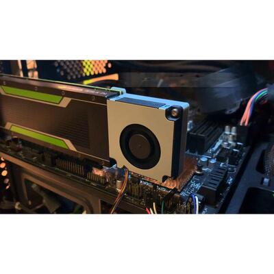 NVIDIA Tesla P4 M4 T4 A2显卡改装主动涡轮散热风扇 静音4线PWM