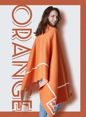 0wyv空调毯子羊毛春秋沙发轻奢新古典橙色美式午睡毯样板间别墅办