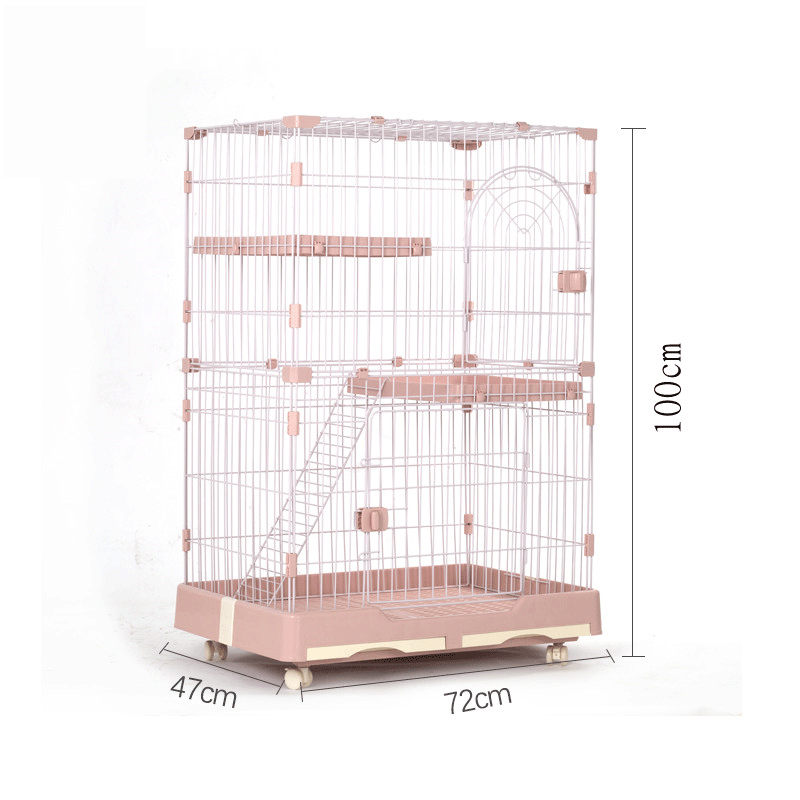 厂家直销猫笼子双层别墅三层室内猫别墅家用大号宠物猫猫窝貓笼