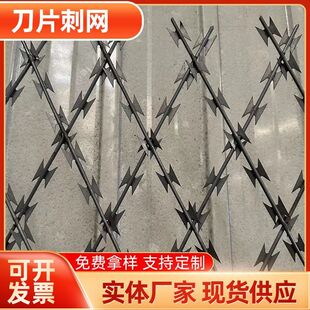 刀片刺爬不锈钢滚笼防锈防护网刺网带刺铁丝防盗防爬刺围墙防绳网