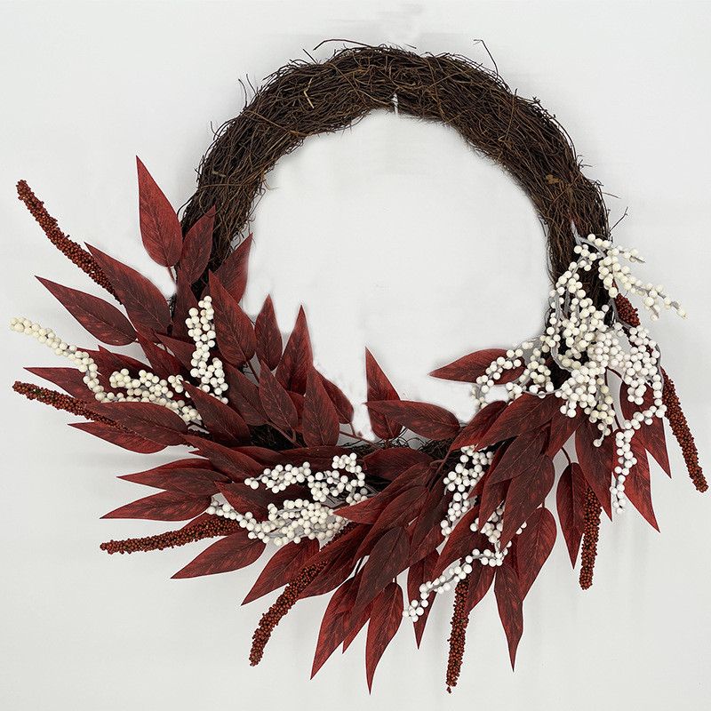 厂家定制圣诞节装饰用品家庭橱窗道具布置门场景圣诞挂花环