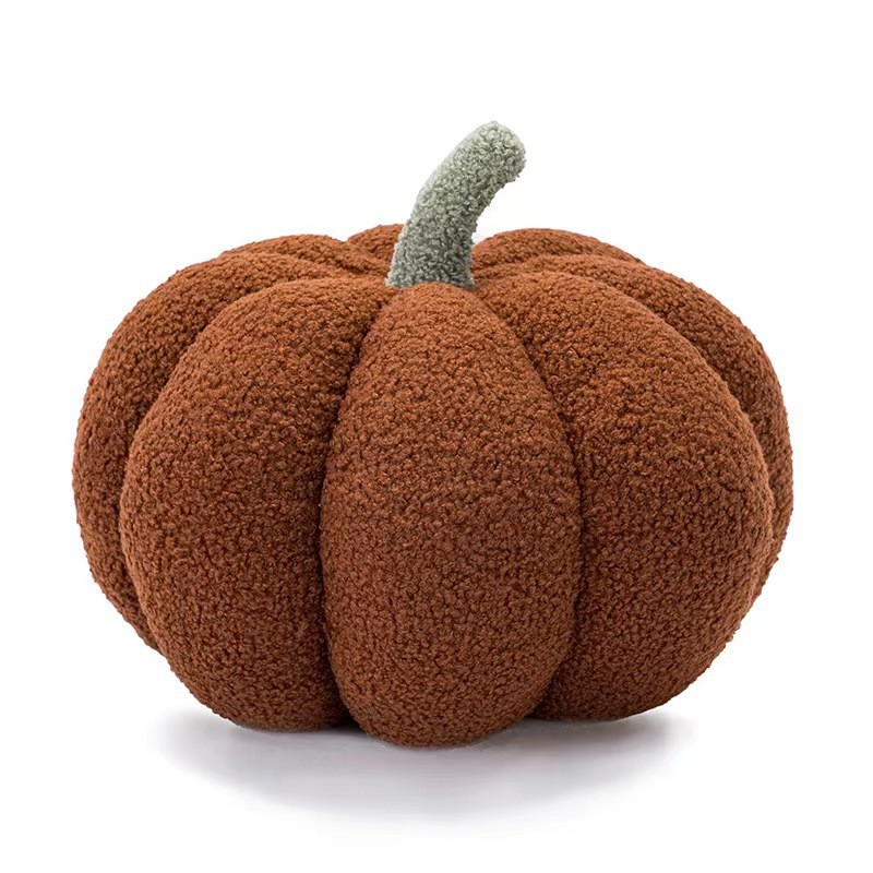 北欧异形毛绒可爱网红南瓜抱枕批发客厅沙发靠枕床头少女靠垫