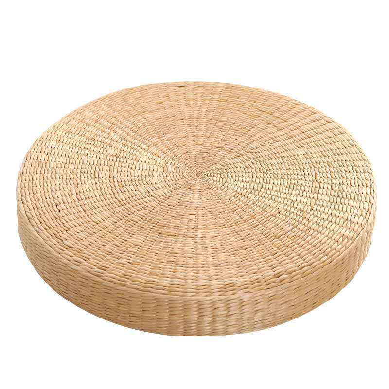 蒲团木制藤编客厅坐垫地上榻榻米草编木拜佛日式打坐垫坐墩禅修垫