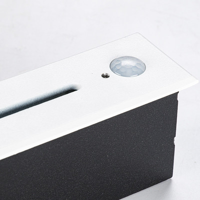 嵌入式步道台阶灯地脚灯3w长方形铝材人体感应led灯户外踏步灯