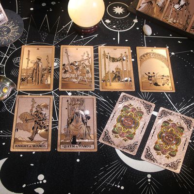 厂家直销经典普及韦特塔罗牌特罗伟牌塔taluo牌pvc防水镭射塔罗牌