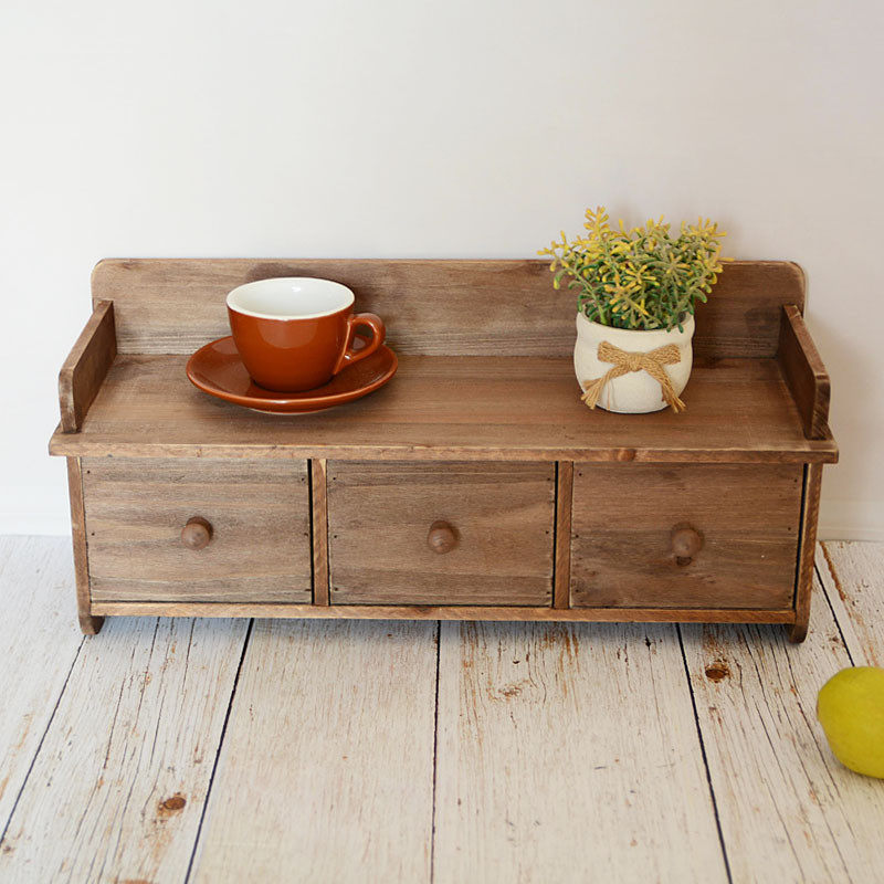 实木餐边杯子勺子牙签桌面收纳盒抽屉式厨房杂物长方形整理储物盒,收纳整理,桌面收纳盒,淘宝优惠券,粉丝福利购,淘宝优惠卷