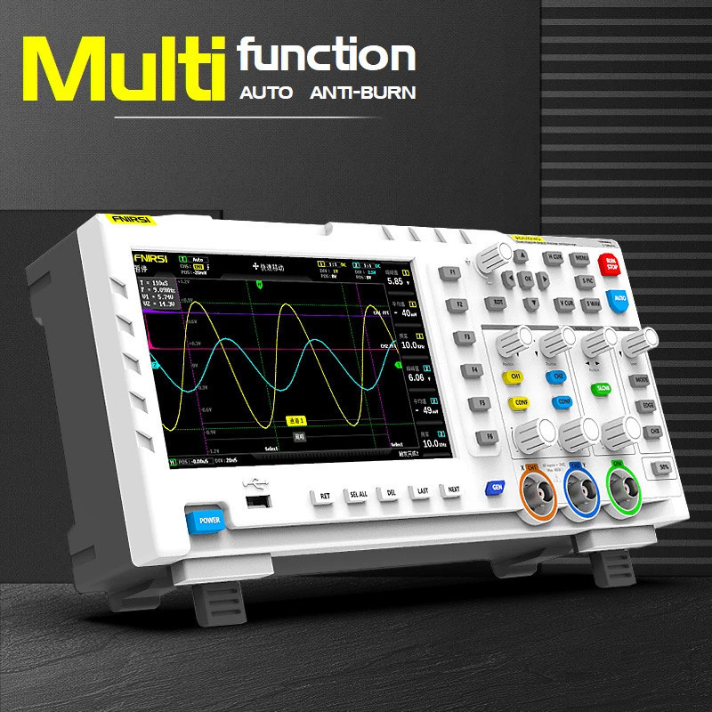 热销fnirsi1014d数字存储示波器100mhz双通道信号发生器示波器