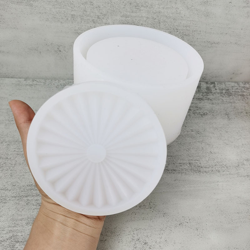 全铭祥混凝土香薰蜡烛盒diy硅胶模具水泥香薰油烛台模具