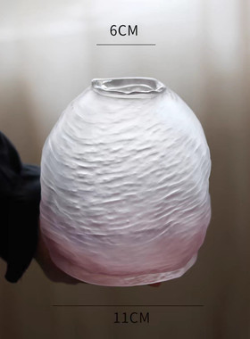 简约玻璃花瓶创意琉璃纹理设计家居客厅电器柜茶几插花装饰摆件