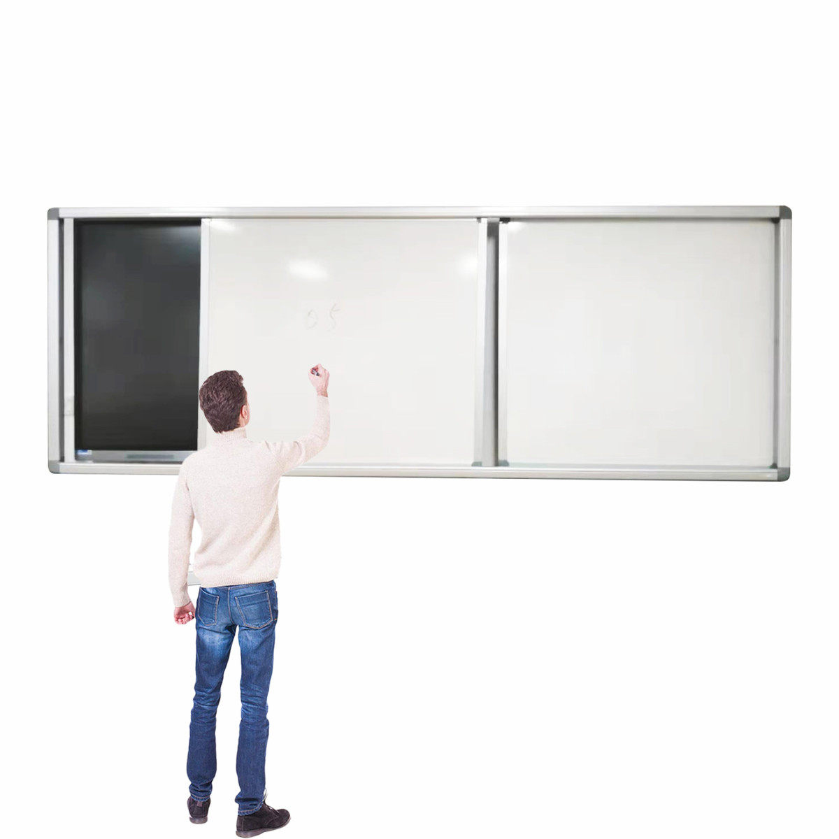 厂家爆挂式磁性多媒体推拉黑板教室办公培训款书写白板接外贸,文具电教/文化用品/商务用品,白板,淘宝优惠券,粉丝福利购,淘宝优惠卷