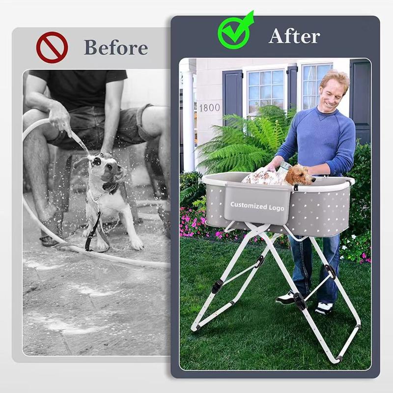 宠物浴盆洗澡盆狗狗高低可调节折叠可升降浴池水池洗澡架